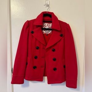 Red Double Breasted Jacket - Small